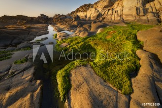 Bild på Sunset over Golden Gate and San Francisco City